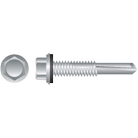 Swivel 12-24 x 1.50 in. Unslotted Indented Hex Washer Head Screws Zinc Plated, 2500PK SW3538057